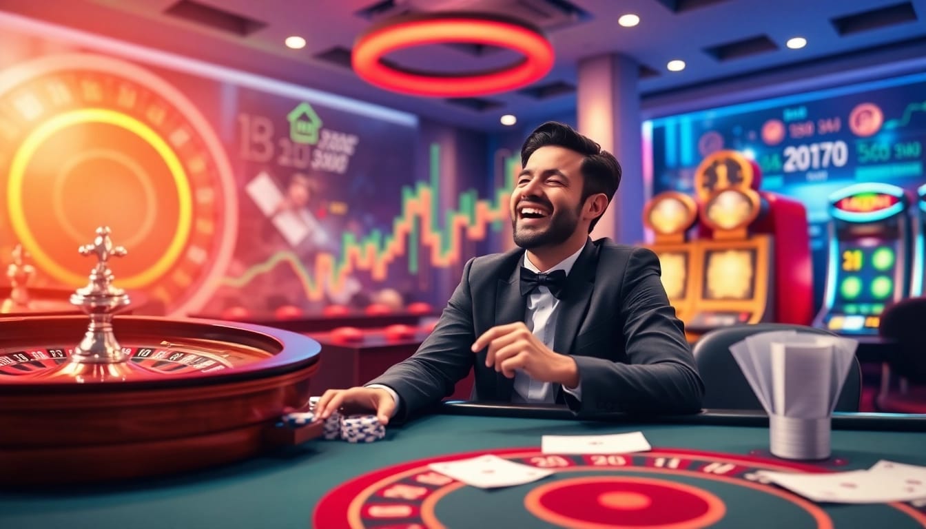 Experience the excitement of nohu90 com with vibrant online gambling visuals featuring engaging casino elements.