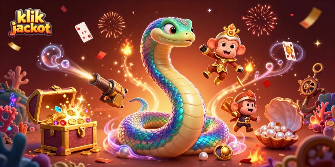Engage in the excitement of klik poker jackpot with vibrant 3D illustrations featuring mystical casino elements.