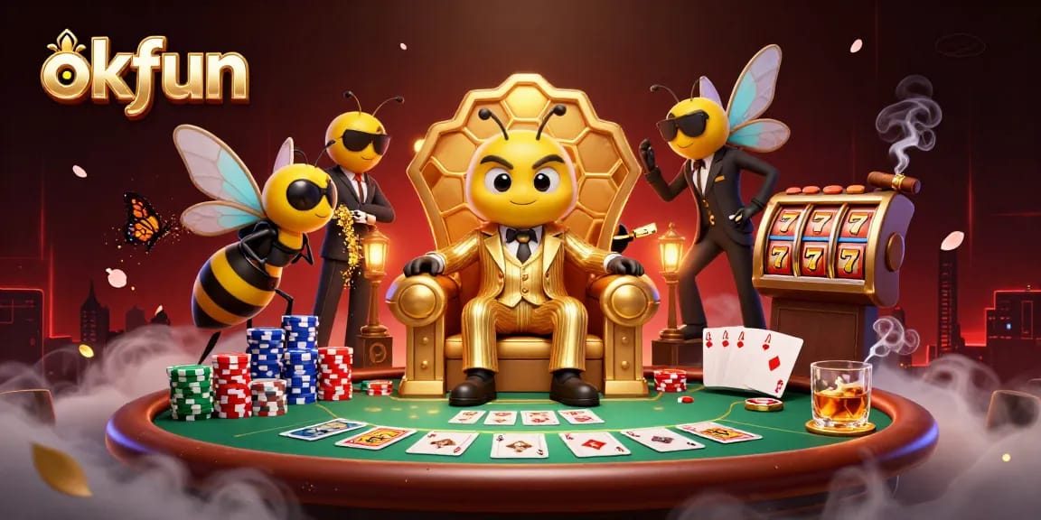 Experience thrilling gambling action with okfun's vibrant casino scene featuring poker, slots, and more.