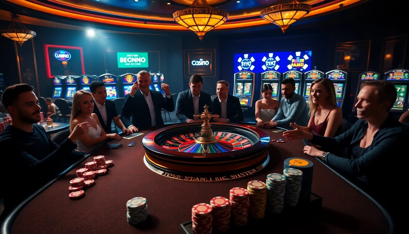 Experience the thrill of casino games at https://rikvip11.xyz/ with vibrant gaming tables and slot machines.