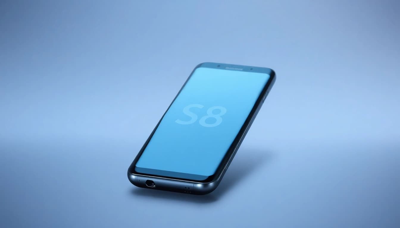 Samsung Galaxy S8 smartphone showcasing its edge-to-edge display and sleek design.