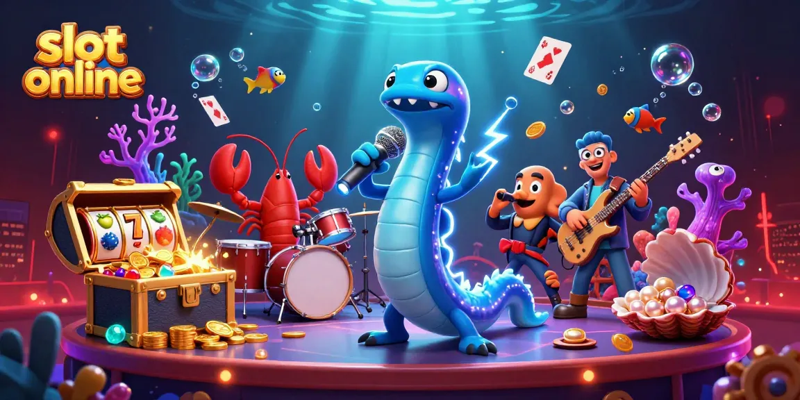 Engage in slot online magic with dynamic underwater casino characters and vibrant game elements.