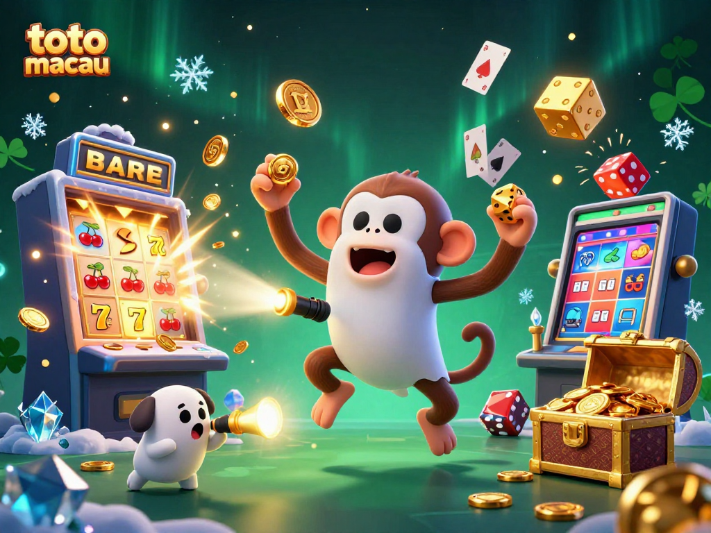 Track thrilling toto macau gaming adventures with a playful ghost-hunter puppy and mischievous monkey.