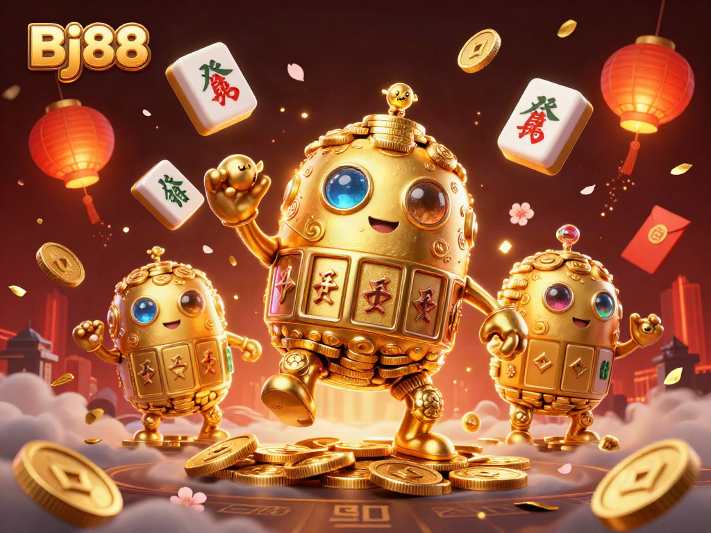 Bj88 offers thrilling wins with a golden golem and festive gaming elements, creating excitement for players