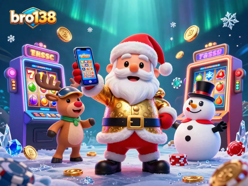 Experience thrilling wins with bro138’s festive casino adventure featuring Santa and friends.
