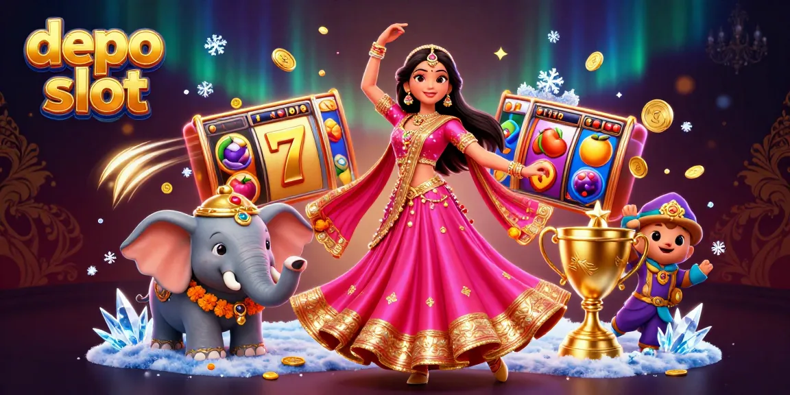 Play depo slot with vibrant 3D visuals of a beautiful woman, lucky symbols, and gold coins.