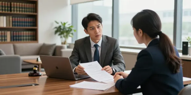 DUI lawyers Forsyth County offering consultation in a modern office setting.
