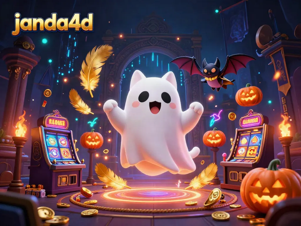 Janda4d menghadirkan suasana kasino hantu yang ramah dengan kucing hantu dan kelelawar berkapur.
