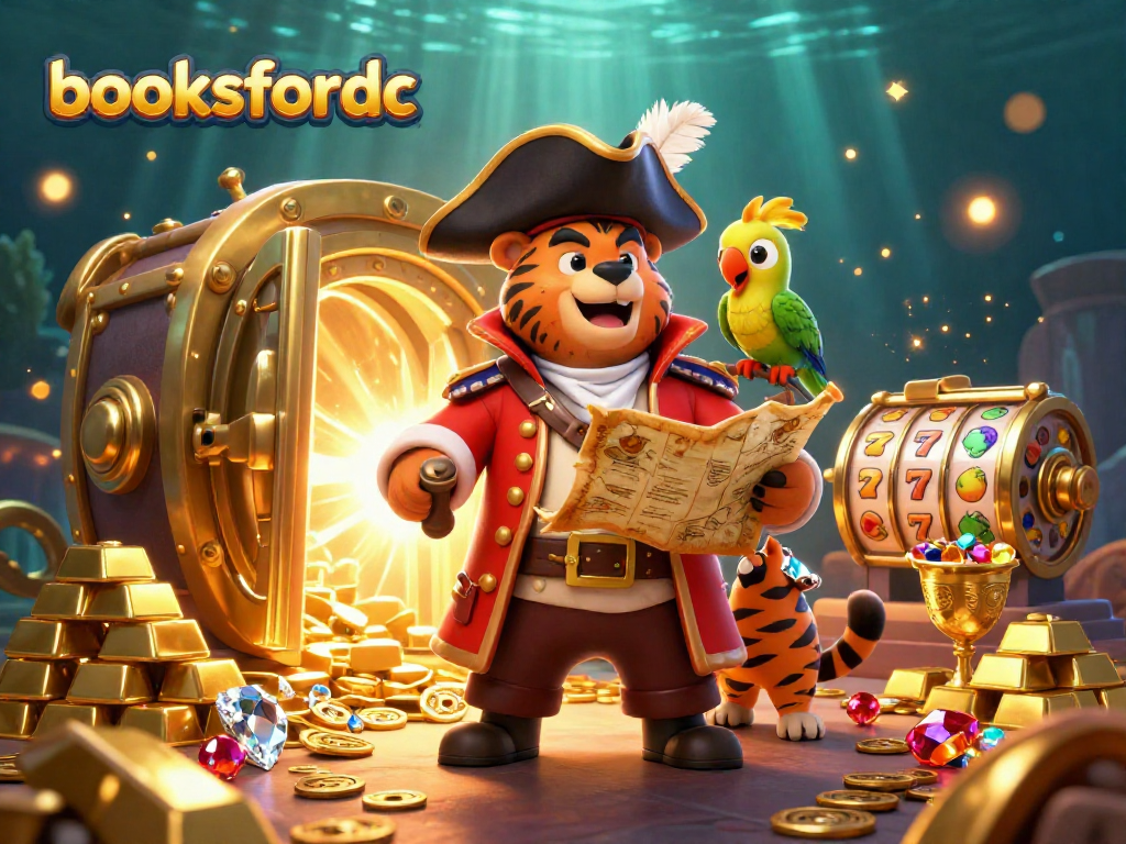 Experience thrilling wins with slots at booksfordc featuring playful characters and vibrant casino elements.