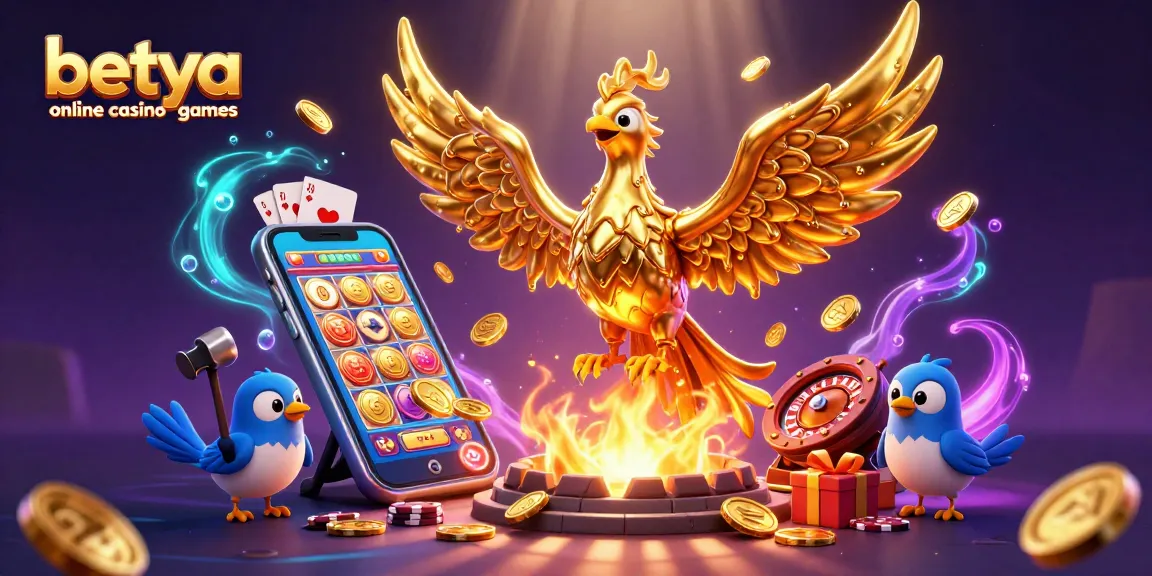 Experience betya online casino games with a golden phoenix and thrilling gaming elements.
