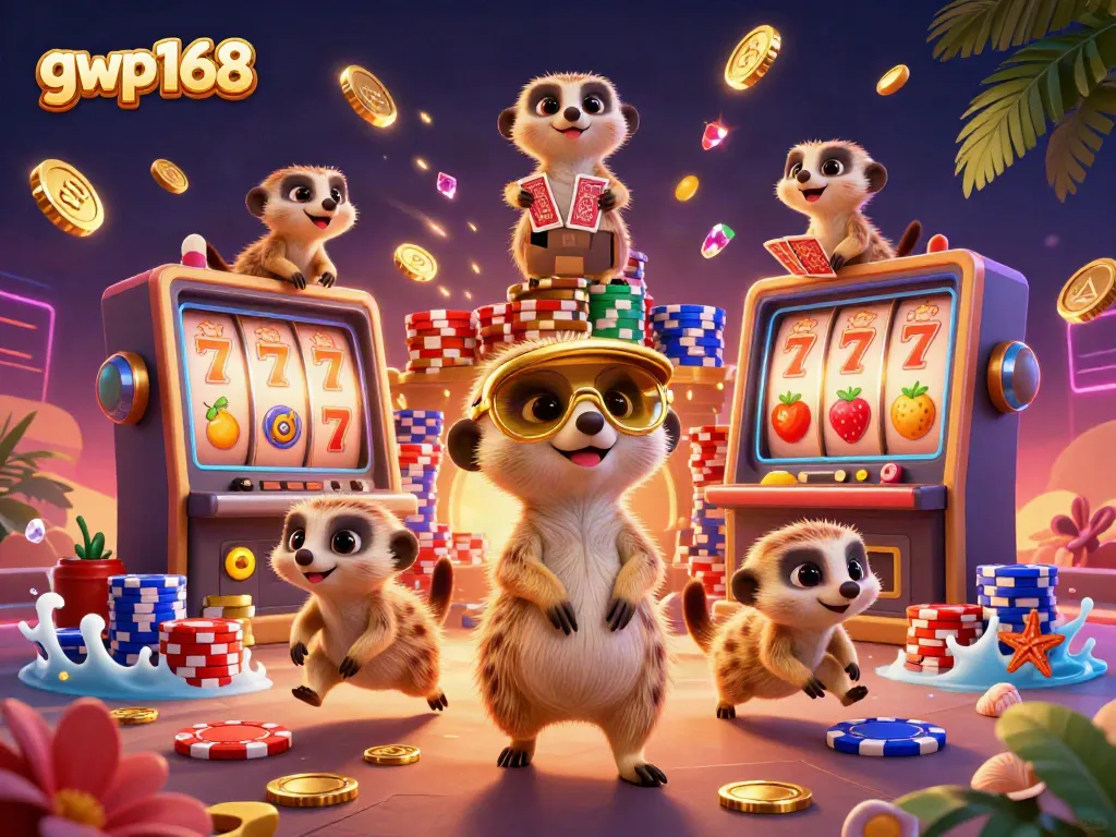Gwp168 menghadirkan kasino yang meriah dengan karakter meerkat yang lucu dan interaksi menarik dalam permainan slot.