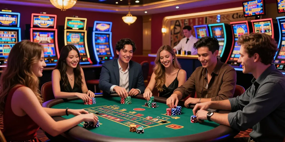 Friends enjoying gameplay at an online kasino blackjack table, capturing excitement and camaraderie.
