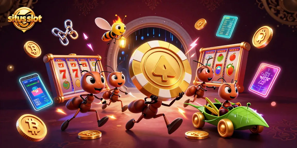 Menang di situs slot dengan antusiasme karakter kartun yang mencuri chip poker emas besar.