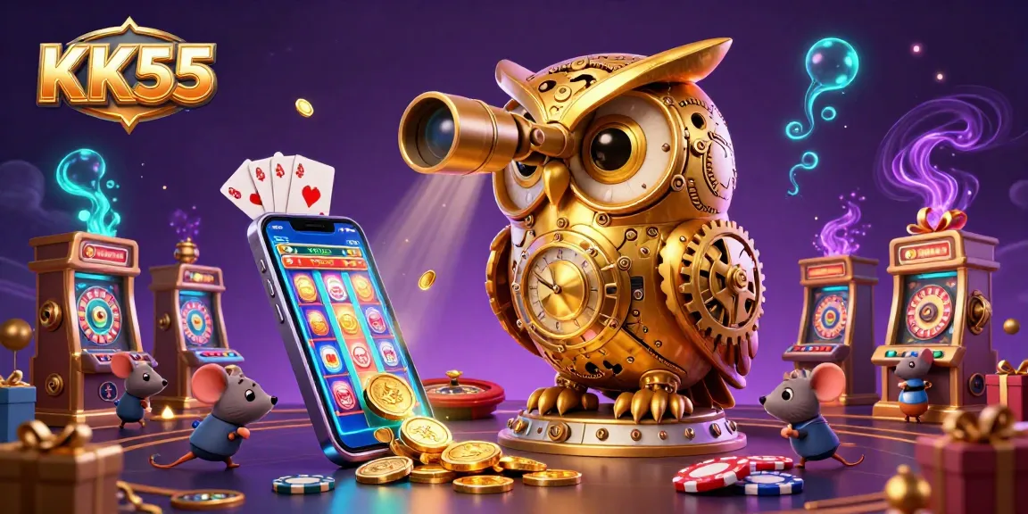 Experience the vibrant KK55 casino scene with interactive elements and dynamic gaming excitement.