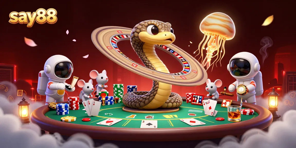 Experience the thrill of say88, where a Saturn ring snake roulette wheel engages betting astronaut mice.