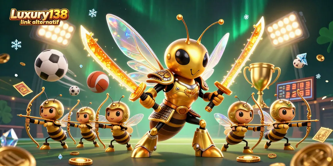 Bet on Luxury138 link alternatif with an epic scene of vibrant casino action and dynamic game elements.