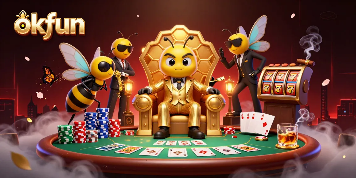 Experience thrilling gambling action with okfun's vibrant casino scene featuring poker, slots, and more.