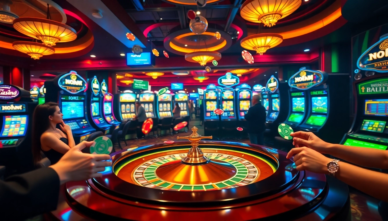 Experience thrilling gameplay at nohu.com with vibrant casino tables and exciting slot machines.