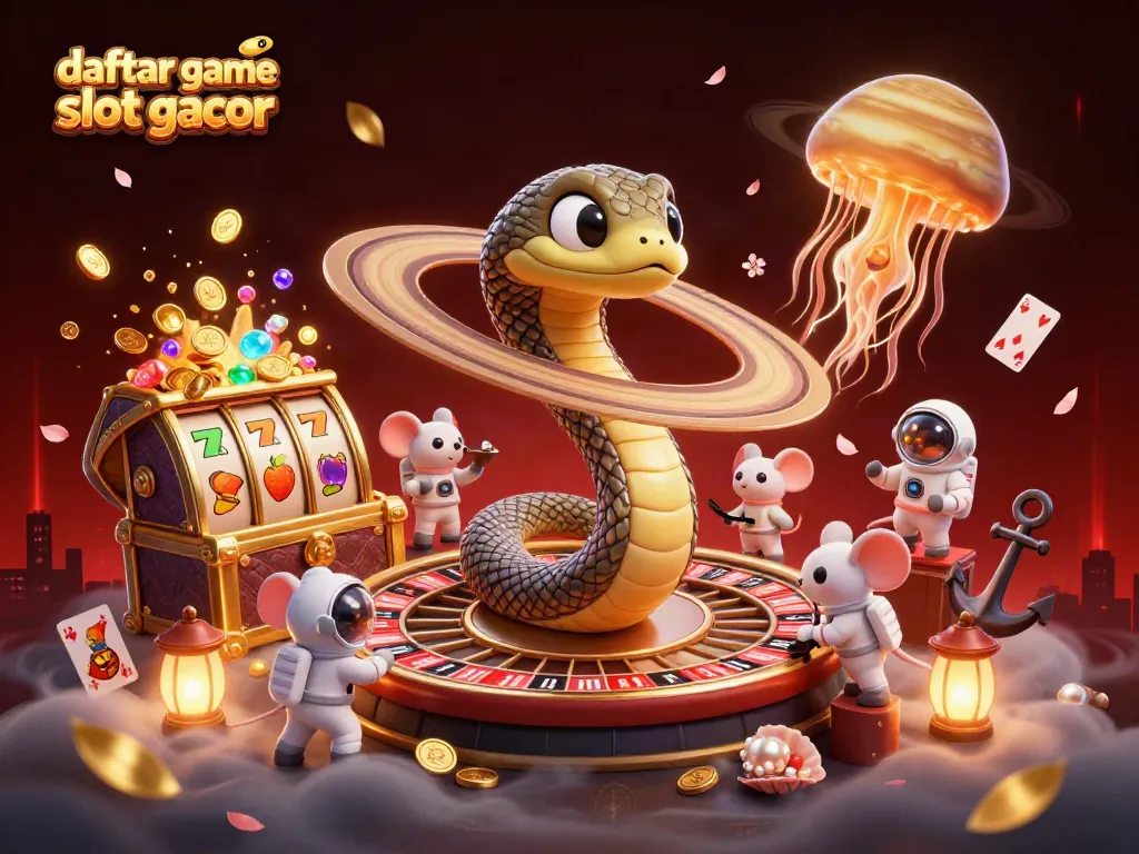 Menyaksikan slot gacor yang menarik dengan simbol buah dan jackpot di galaksi mistis.