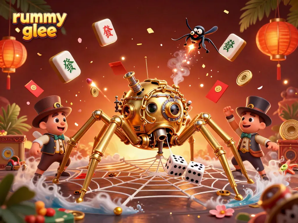 Rummy Glee menawarkan suasana permainan yang penuh warna dan energi dengan karakter menarik dan elemen judi unik.