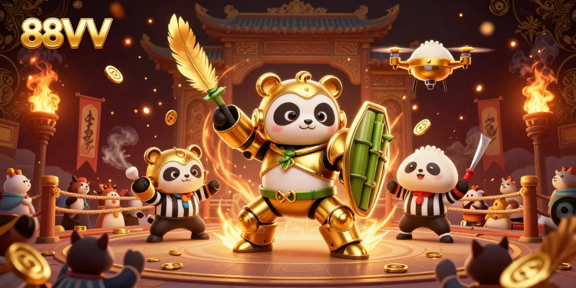 Engage with 88VV's exciting gambling universe featuring a dynamic scene of gaming action and vibrant elements.