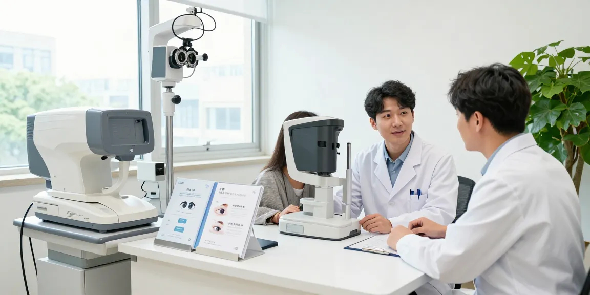 Patient consultation at SNU Eye Clinic focusing on eye care and snuseoul.