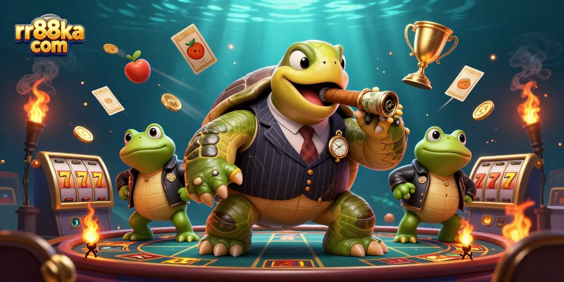 Win big at rr88ka com with a colorful casino scene featuring iconic characters and vibrant gaming elements.