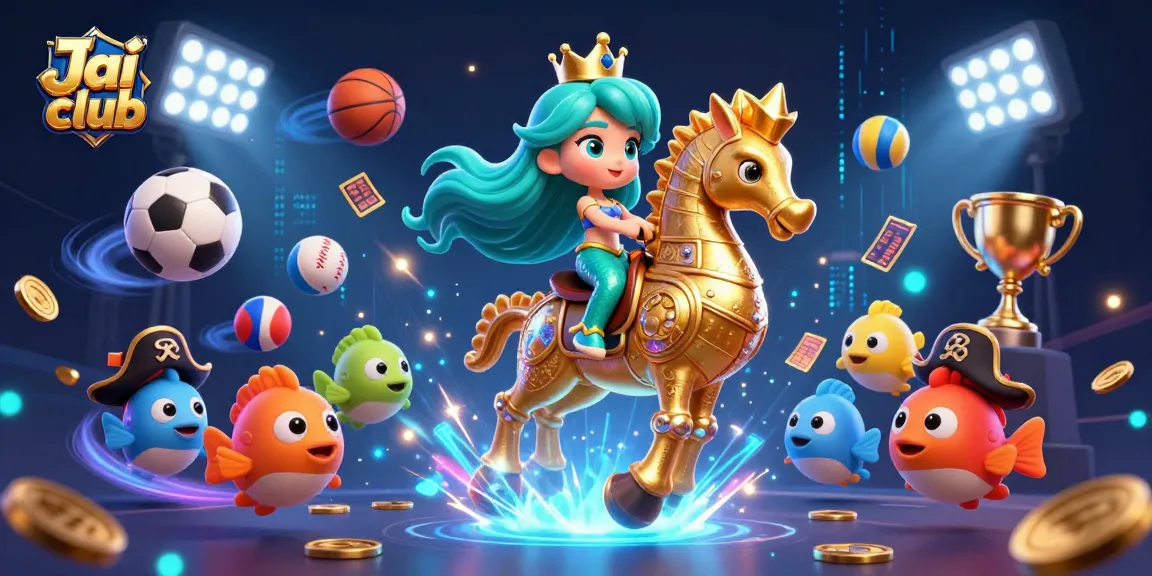 Experience the thrills of the Jai club platform with vibrant gaming elements and dynamic characters.