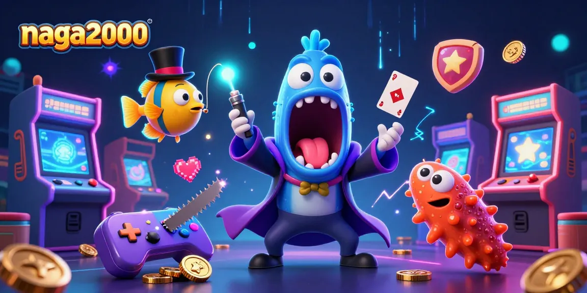 Naga2000 menampilkan slot permainan dengan karakter unik di latar belakang yang menawan.