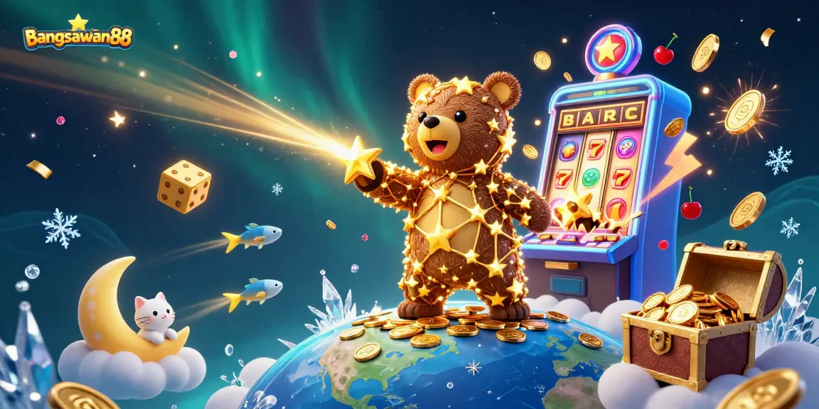 Experience winning excitement with bangsawan88 through a vibrant casino scene in stunning 3D!