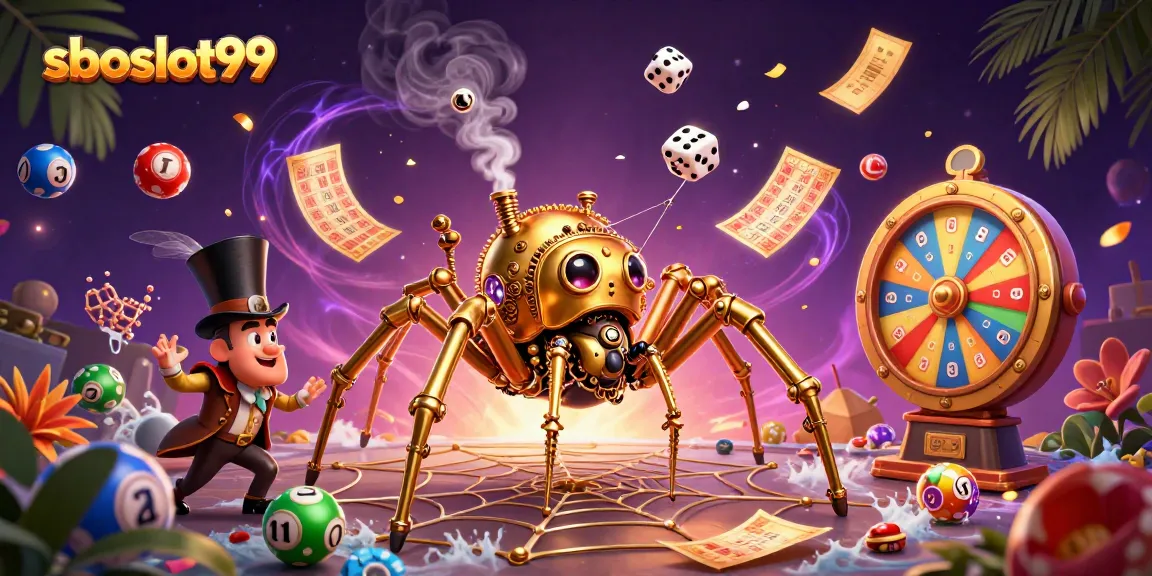 Experience thrilling wins with sboslot99 as a golden spider entangles lucky lottery elements!
