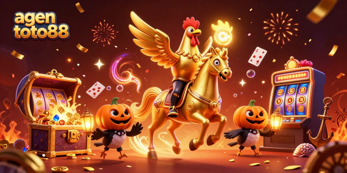 Experience thrilling wins with agen toto88 at the vibrant casino scene featuring golden rooster!