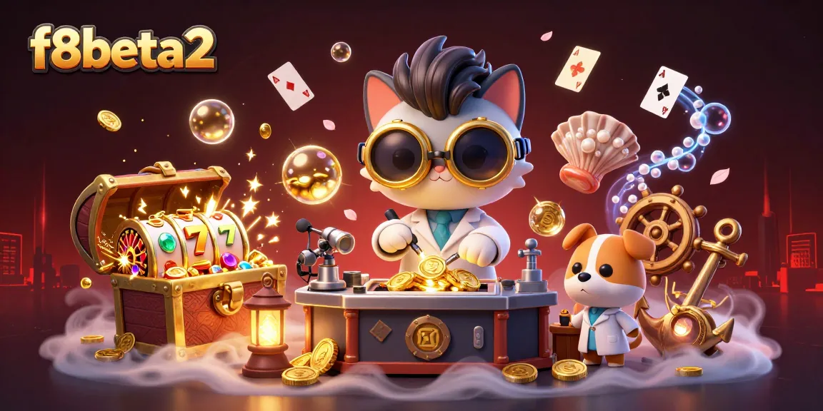 Spin to win with f8beta2 as mad scientist cat decorates an enchanting casino lab
