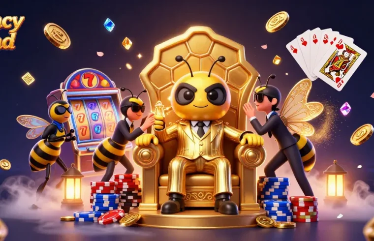 Spin and win with the Legacy of Dead as vibrant slot reels light up the scene with golden treasures.